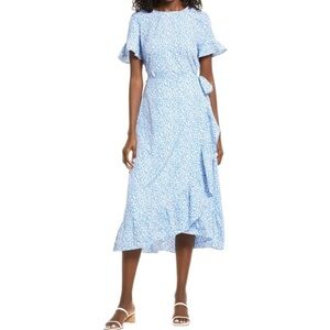 VERO MODA Henna Floral Side Ruffle Dress NWT Easter - Spring